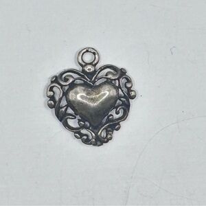 Elegant Sterling Silver Heart charm